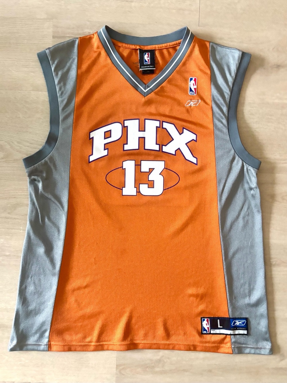 Steve Nash Phoenix Suns Reebok Orange Jersey Vintage NBA Large